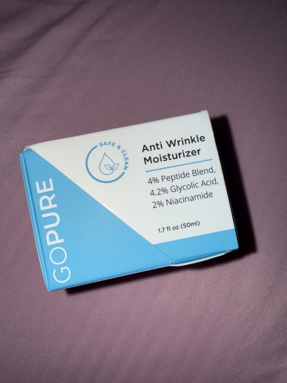Anti-Wrinkle Moisturizer in Light Blue - Peptide & Glycolic Care